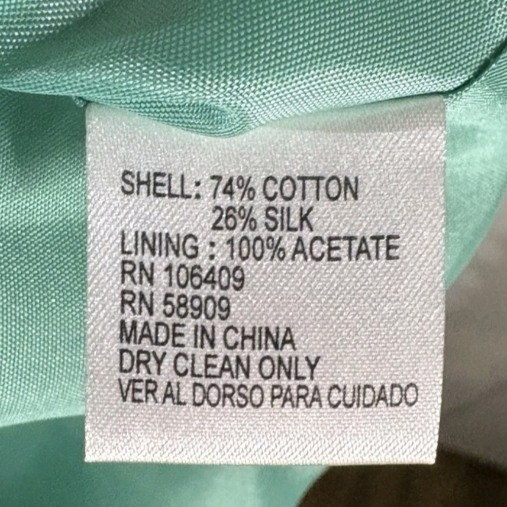 ANTONIO MELANI Women's Turquoise Ruffled Silk blend Dress. Fit&Flare, Pleats Sz4 - Picture 7 of 7